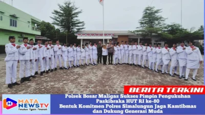 Polsek Bosar Maligas Sukses Pimpin Pengukuhan Paskibraka HUT RI ke-80  Bentuk Komitmen Polres Simalungun Jaga Kamtibmas dan Dukung Generasi Muda