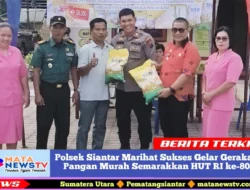 Polsek Siantar Marihat Sukses Gelar Gerakan Pangan Murah Semarakkan HUT RI ke-80