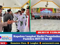 Kapolres Langkat Hadiri Pengukuhan Paskibra HUT RI ke-80