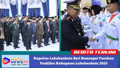 Kapolres Labuhanbatu Beri Semangat Pasukan Paskibra Kabupaten Labuhanbatu 2025