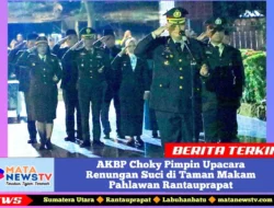 AKBP Choky Pimpin Upacara Renungan Suci di Taman Makam Pahlawan Rantauprapat