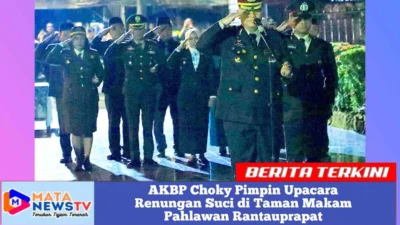 AKBP Choky Pimpin Upacara Renungan Suci di Taman Makam Pahlawan Rantauprapat