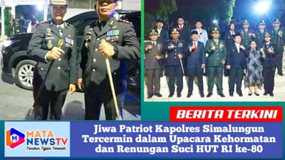 Jiwa Patriot Kapolres Simalungun Tercermin dalam Upacara Kehormatan dan Renungan Suci HUT RI ke-80