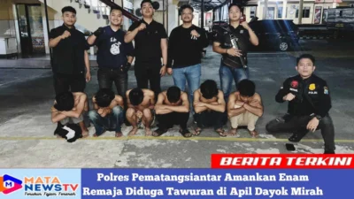 Polres Pematangsiantar Amankan Enam Remaja Diduga Tawuran di Apil Dayok Mirah