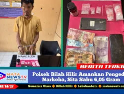 Polsek Bilah Hilir Amankan Pengedar Narkoba, Sita Sabu 6,05 Gram