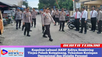 Kapolres Labusel AKBP Aditya Sembiring Tinjau Polsek Kotapinang, Tekankan Kesiapan Operasional dan Disiplin Personel