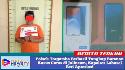 Polsek Torgamba Berhasil Tangkap Buronan Kasus Curas di Jalinsum, Kapolres Labusel Beri Apresiasi
