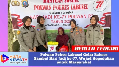 Polwan Polres Labusel Gelar Baksos Sambut Hari Jadi ke-77, Wujud Kepedulian untuk Masyarakat