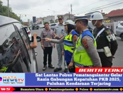 Sat Lantas Polres Pematangsiantar Gelar Razia Gabungan Kepatuhan PKB 2025, Puluhan Kendaraan Terjaring
