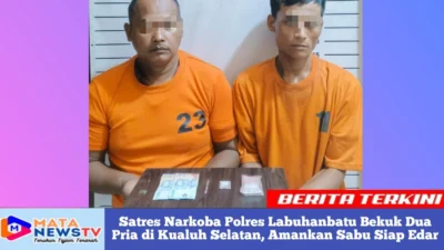 Satres Narkoba Polres Labuhanbatu Bekuk Dua Pria di Kualuh Selatan, Amankan Sabu Siap Edar