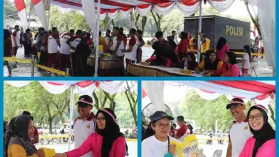 Gerakan Pangan Murah Jelang HUT RI ke-80, 5 Ton Beras Ludes Terjual