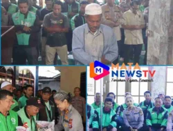 Sholat Ghaib dan Doa Bersama Untuk Alm.  Affan Kurniawan serta Bagikan Sembako untuk Komunitas Ojol
