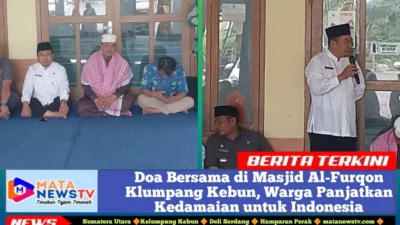 Doa Bersama di Masjid Al-Furqon Klumpang Kebun, Warga Panjatkan Kedamaian untuk Indonesia