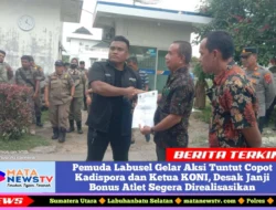 Pemuda Labusel Gelar Aksi Tuntut Copot Kadispora dan Ketua KONI, Desak Janji Bonus Atlet Segera Direalisasikan