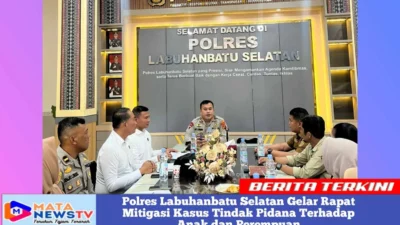 Polres Labuhanbatu Selatan Gelar Rapat Mitigasi Kasus Tindak Pidana Terhadap Anak dan Perempuan
