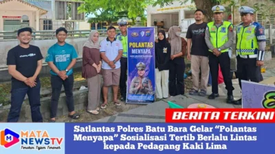Satlantas Polres Batu Bara Gelar “Polantas Menyapa” Sosialisasi Tertib Berlalu Lintas kepada Pedagang Kaki Lima