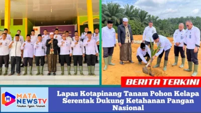 Lapas Kotapinang Tanam Pohon Kelapa Serentak Dukung Ketahanan Pangan Nasional