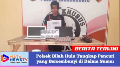 Polsek Bilah Hulu Tangkap Pencuri yang Bersembunyi di Dalam Sumur