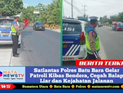 Satlantas Polres Batu Bara Gelar Patroli Kibas Bendera, Cegah Balap Liar dan Kejahatan Jalanan