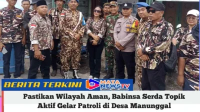 Pastikan Wilayah Aman, Babinsa Serda Topik Aktif Gelar Patroli di Desa Manunggal