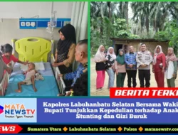 Kapolres Labuhanbatu Selatan Bersama Wakil Bupati Tunjukkan Kepedulian terhadap Anak Stunting dan Gizi Buruk