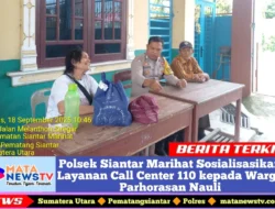 Polsek Siantar Marihat Sosialisasikan Layanan Call Center 110 kepada Warga Parhorasan Nauli