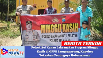 Polsek Sei Kanan Laksanakan Program Minggu Kasih di GPPS Langgapayung, Kapolres Tekankan Pentingnya Kebersamaan