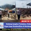 Gudang Jangkos Terbakar, Polisi Gerak Cepat Jaga Kondusifitas di Serdang Bedagai