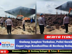 Gudang Jangkos Terbakar, Polisi Gerak Cepat Jaga Kondusifitas di Serdang Bedagai