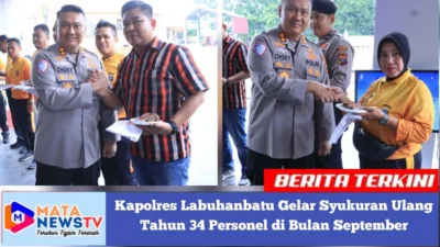 Kapolres Labuhanbatu Gelar Syukuran Ulang Tahun 34 Personel di Bulan September
