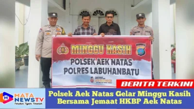 Polsek Aek Natas Gelar Minggu Kasih Bersama Jemaat HKBP Aek Natas