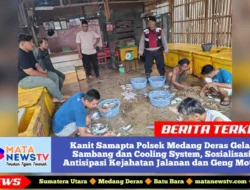 Kanit Samapta Polsek Medang Deras Gelar Sambang dan Cooling System, Sosialisasi Antisipasi Kejahatan Jalanan dan Geng Motor