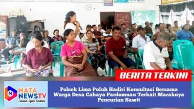 Polsek Lima Puluh Hadiri Konsultasi Bersama Warga Desa Cahaya Pardomuan Terkait Maraknya Pencurian Sawit
