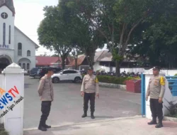 Berikan Rasa Aman & Nyaman kepada Warga dalam  Beribadah, Polsek Siantar Selatan Patroli Di Gereja