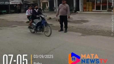 Polsek Bosar Maligas Gelar Pengaturan Lalu Lintas Pagi, Wujud Pelayanan Humanis Polri