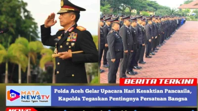 Polda Aceh Gelar Upacara Hari Kesaktian Pancasila, Kapolda Tegaskan Pentingnya Persatuan Bangsa