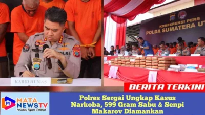 Polda Sumut Bongkar 261 Kasus Narkoba di Sergai, Ada Senpi Makarov Rusia