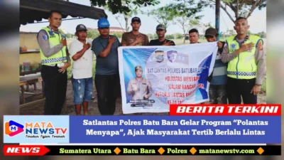 Satlantas Polres Batu Bara Gelar Program “Polantas Menyapa”, Ajak Masyarakat Tertib Berlalu Lintas