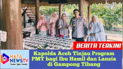 Kapolda Aceh Tinjau Program PMT bagi Ibu Hamil dan Lansia di Gampong Tibang