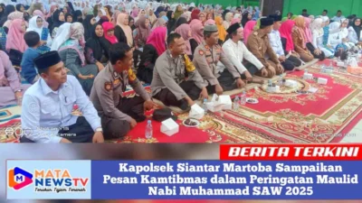 Kapolsek Siantar Martoba Sampaikan Pesan Kamtibmas dalam Peringatan Maulid Nabi Muhammad SAW 2025
