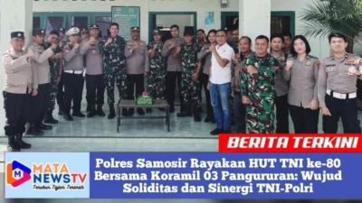 Polres Samosir Rayakan HUT TNI ke-80 Bersama Koramil 03 Pangururan: Wujud Soliditas dan Sinergi TNI-Polri
