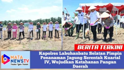 Kapolres Labuhanbatu Selatan Pimpin Penanaman Jagung Serentak Kuartal IV, Wujudkan Ketahanan Pangan Daerah
