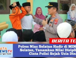 Polres Nias Selatan Hadir di MIN 1 Nias Selatan, Tanamkan Nilai Disiplin dan Cinta Polisi Sejak Usia Dini