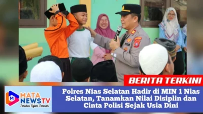 Polres Nias Selatan Hadir di MIN 1 Nias Selatan, Tanamkan Nilai Disiplin dan Cinta Polisi Sejak Usia Dini