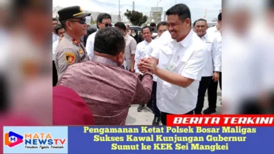Pengamanan Ketat Polsek Bosar Maligas Sukses Kawal Kunjungan Gubernur Sumut ke KEK Sei Mangkei