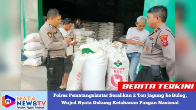Polres Pematangsiantar Serahkan 2 Ton Jagung ke Bulog, Wujud Nyata Dukung Ketahanan Pangan Nasional