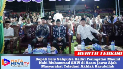 Bupati Fery Sahputra Hadiri Peringatan Maulid Nabi Muhammad SAW di Asam Jawa: Ajak Masyarakat Teladani Akhlak Rasulullah
