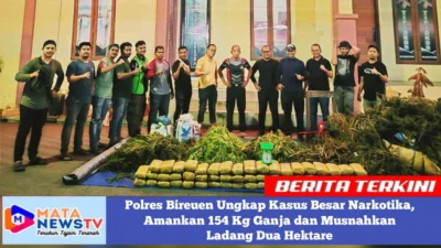Polres Bireuen Ungkap Kasus Besar Narkotika, Amankan 154 Kg Ganja dan Musnahkan Ladang Dua Hektare