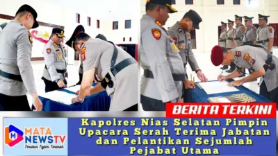 Kapolres Nias Selatan Pimpin Upacara Serah Terima Jabatan dan Pelantikan Sejumlah Pejabat Utama