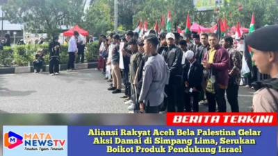 Aliansi Rakyat Aceh Bela Palestina Gelar Aksi Damai di Simpang Lima, Serukan Boikot Produk Pendukung Israel
